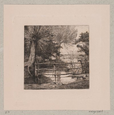 Willow Trees by a Stream by Otto Haslund