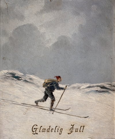 Skier (Merry Christmas) by Otto Henning