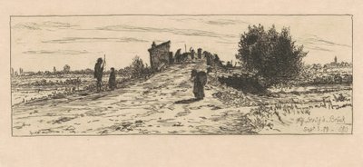 On the Street Bridge by Otto Henry Bacher
