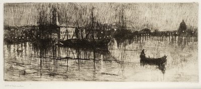 Rainy Night, c.1880-82 by Otto Henry Bacher