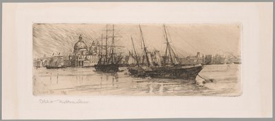 Two Boats, Venice by Otto Henry Bacher
