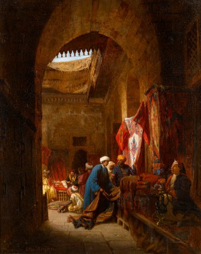 The Carpet Bazaar, Cairo by Otto Johann Heinrich Heyden