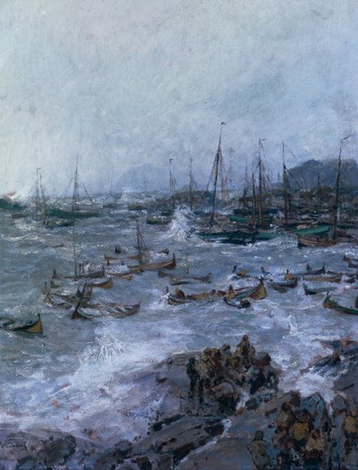 A Stormy Day in Lofoten by Otto Ludvig Sinding