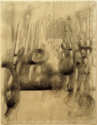 Entry into the Classroom (Schoolroom). Sketch by Otto Meyer Amden