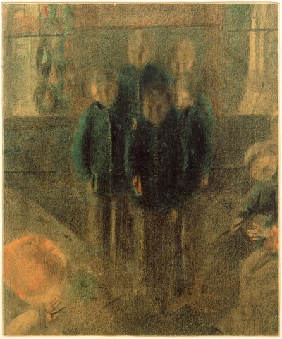 Five Standing Boys with Songbooks by Otto Meyer Amden