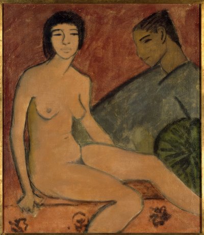 Young Woman and Boy by Otto Mueller