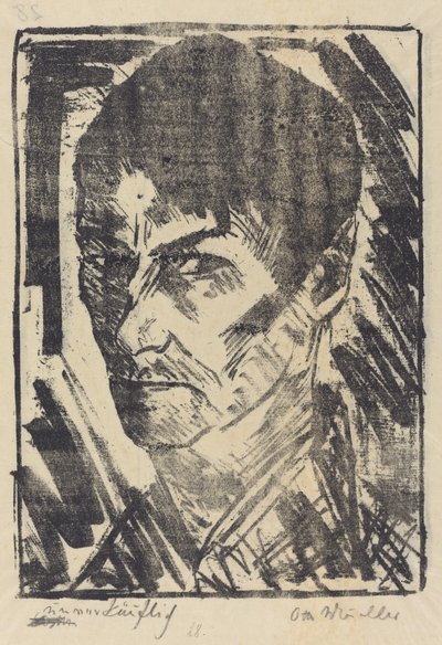 Self-Portrait Facing Left by Otto Müller