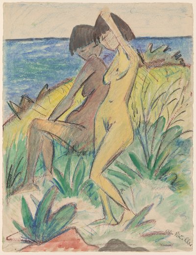 Two Bathers by Otto Müller