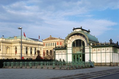 The Otto Wagner Pavilion on Karlsplatz by Otto Wagner