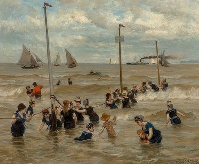 Bathing in the Sea. 1876 by Otto von Thoren
