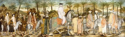 European Gentlemen in Procession of Orientals by Ottoman School