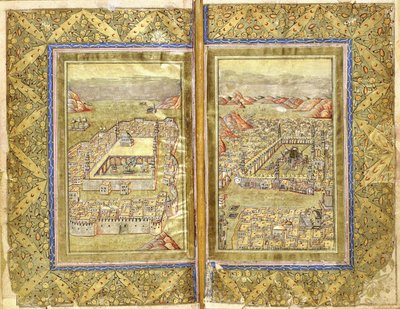 Views of Mecca and Medina by Ottoman School