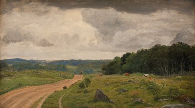 Landscape at Kongens Møller, Sealand. Afternoon Light by P.C. Skovgaard