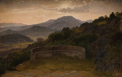 Landscape near Subiaco. Sunset by P.C. Skovgaard