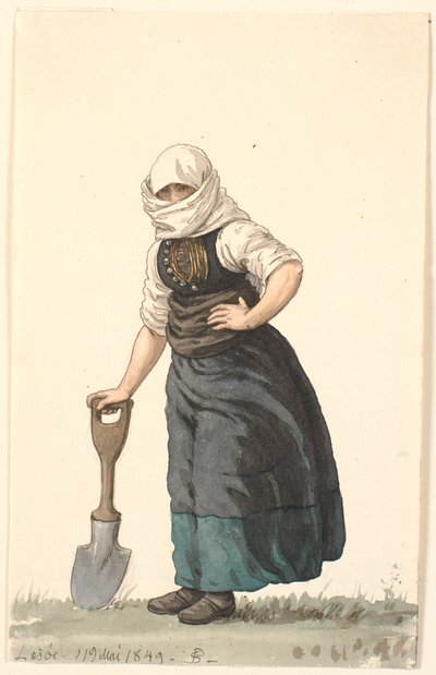 Læssøe Peasant Girl in Everyday Dress by P.C. Skovgaard