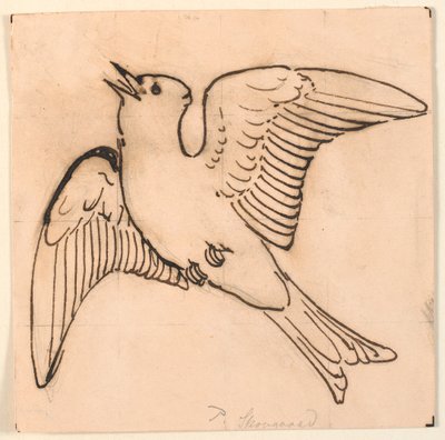 Singing Lark. Decorative Draft by P.C. Skovgaard