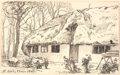 Thatched Farmhouse on Læsø by P.C. Skovgaard