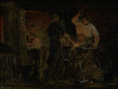 A Smithy in Hornbæk by Peder Severin Krøyer