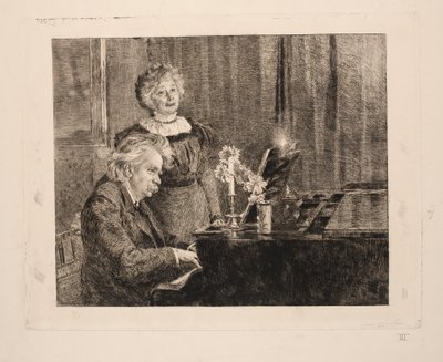 Edvard and Nina Grieg at the Piano by Peder Severin Krøyer
