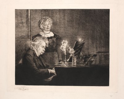 Edvard and Nina Grieg at the Piano by Peder Severin Krøyer