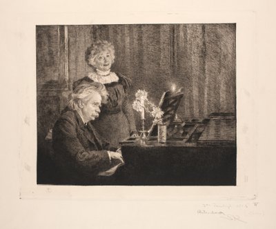 Edvard and Nina Grieg at the Piano by Peder Severin Krøyer