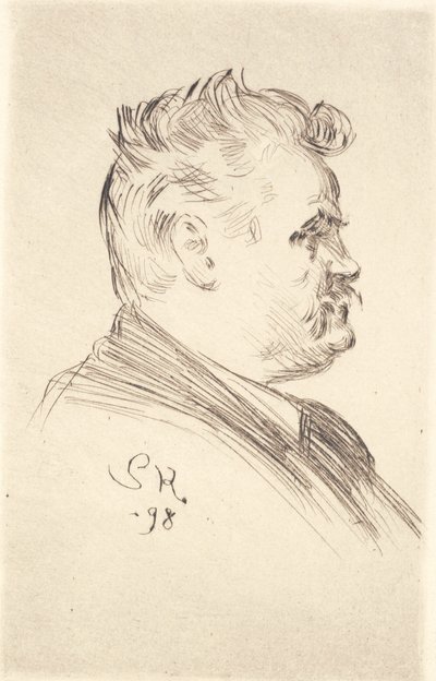 Portrait of Carl Locher, profile by Peder Severin Krøyer