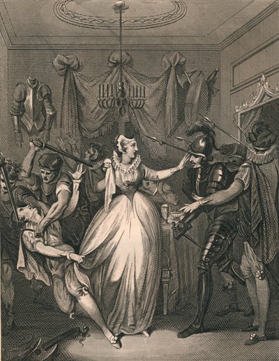 The Death of Rizzio, 1566 by P Rothwell