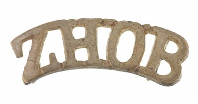Shoulder title, Zhob Militia by Pakistani School