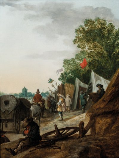 A Military Encampment by Palamedes Palamedesz
