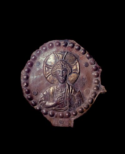 Blessing Christ (relief on medallion, 5th-6th century) by Paleo Christian