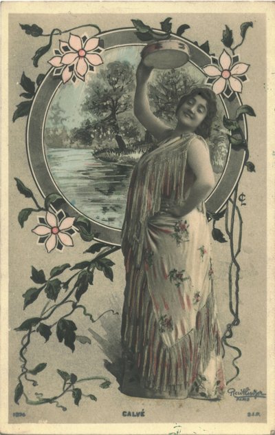 Emma Calvé as Carmen by Paris Photo studio Reutlinger