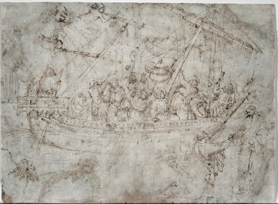 Two Drawings of Ships by Parri Spinelli