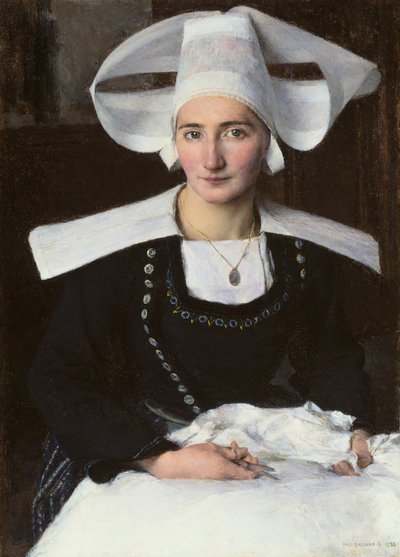 Woman from Brittany, 1886 by Pascal Adolphe Jean Dagnan Bouveret