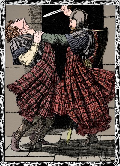 Comyn Stabbed by Bruce, 1902 by Patten Wilson