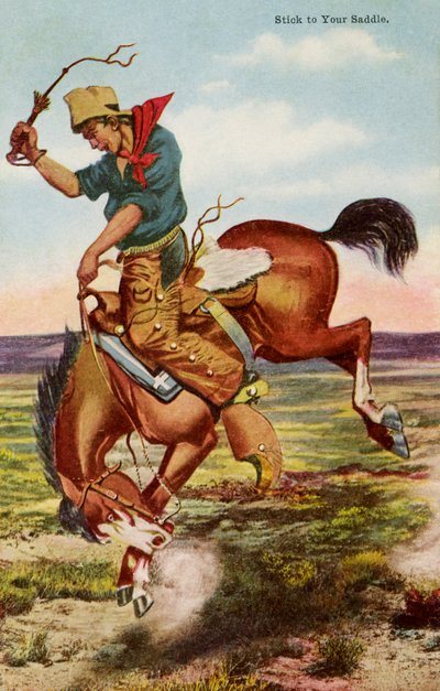 Cowboy on Bucking Horse by Paul (after) Gredo