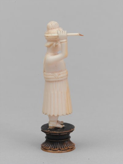 Black pawn, chess piece, India by Paul (after) Huet