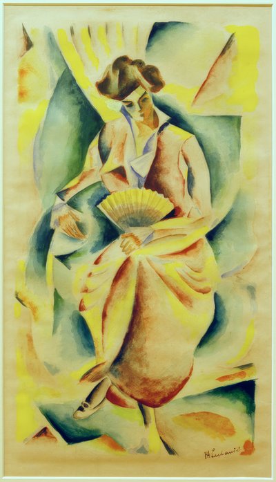 Lady with Fan by Paul Adolf Seehaus