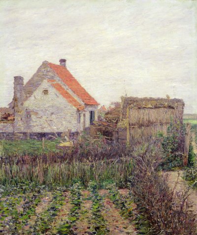 Farmhouse with Vegetable Garden by Paul Baum