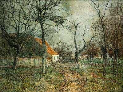Farmstead in Knocke Surrounded by Trees by Paul Baum