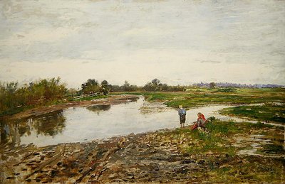 Landscape with Three Figures by Paul Baum