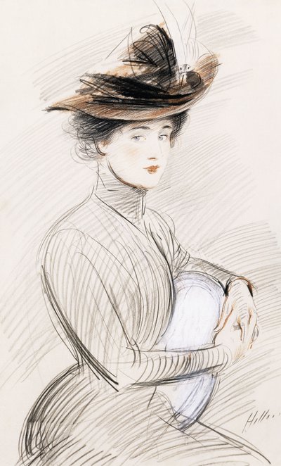 An Elegant Lady by Paul Cesar Helleu