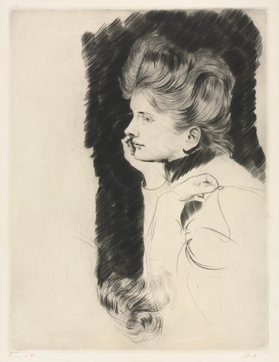 Head of a Woman by Paul Cesar Helleu