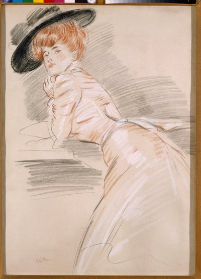 Madame Helleu in a Hat by Paul Cesar Helleu