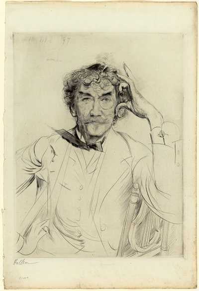 Portrait of James McNeill Whistler by Paul Cesar Helleu