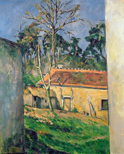 Farmyard at Auvers by Paul Cézanne