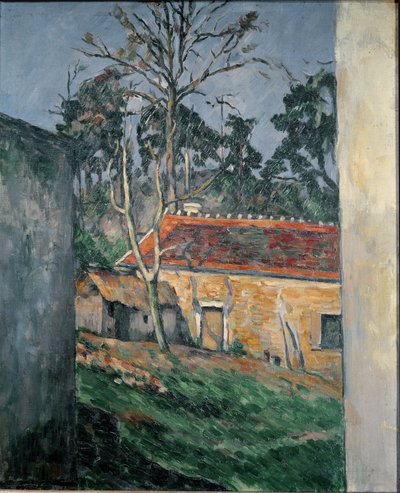 Farmyard in Auvers by Paul Cézanne