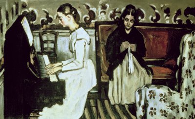 Girl at the Piano (Overture to Tannhauser) by Paul Cézanne