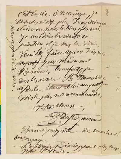 Handwritten letter by Paul Cézanne