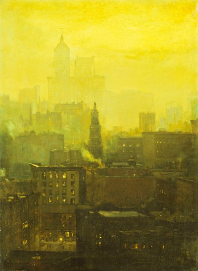 Urban Nocturne by Paul Cornoyer