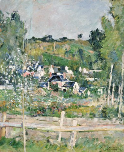 A View of Auvers-sur-Oise, The Fence, c.1873 by Paul Cézanne